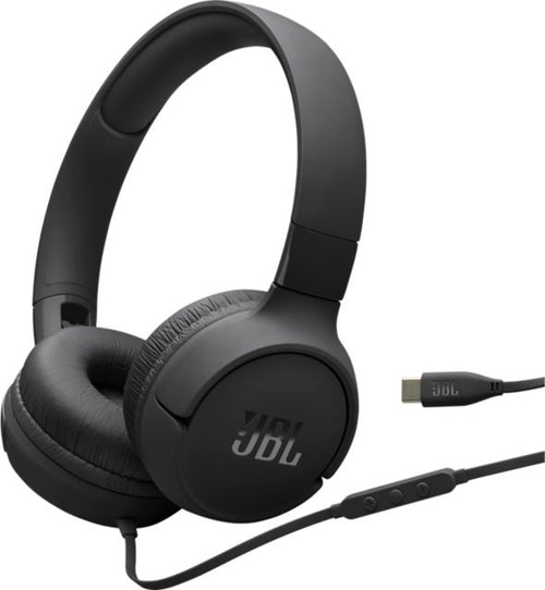 JBL Tune 520C USB-C Wired Earbuds, Black - ONLINE ONLY