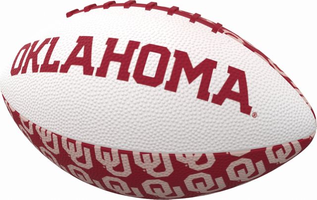 Oklahoma Repeating Mini-Size Rubber Football - ONLINE ONLY