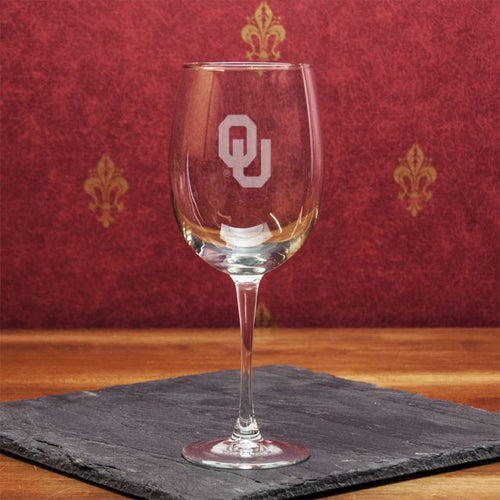 University of Oklahoma 19 Oz. Wine Glass