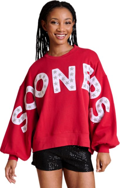 University of Oklahoma Women's Balloon Sleeve Top