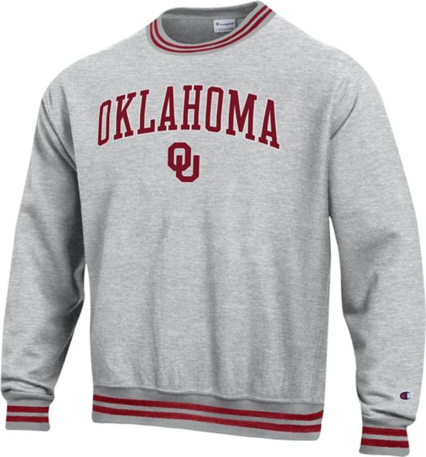 University of Oklahoma Reverse Weave Crew with Yarn Dye Trim - ONLINE ONLY