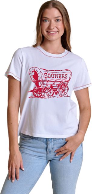 University of Oklahoma Women's Embroidered Short Sleeve T-Shirt