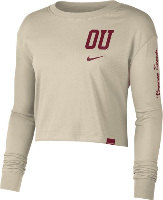 University of Oklahoma Sooners Women's JV Long Sleeve Crop Tee