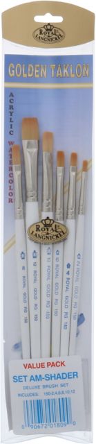 Golden Taklon Shader Brush Set Of 6